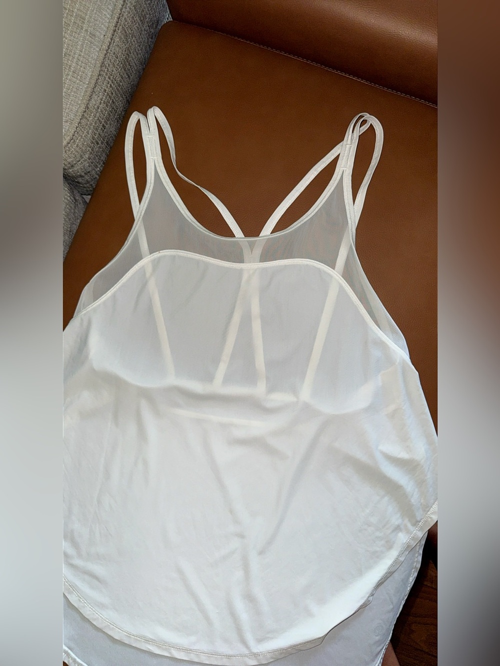 Pristine excellent Lululemon anew singlet in white Size: 6 - Picture 6 of 10